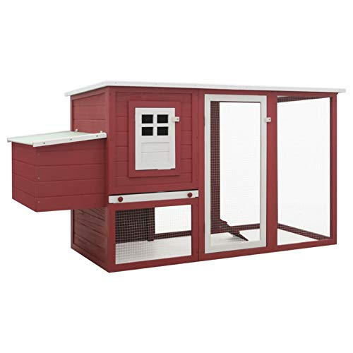 Tidyard Hühnerstall Hühnerkäfig Kleintierstall Hühnernest Hühnervoliere 202 x 75 x 98 cm Mit Rampe,Geflügelställe Geflügelkäfige Hühnerhaus 1 Eikäfig für Hühner,Lackierte Kiefern von Tidyard