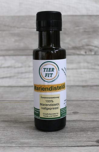 TierFit Mariendistelöl 100 ml Hundefutter Katzenfutter von TierFit