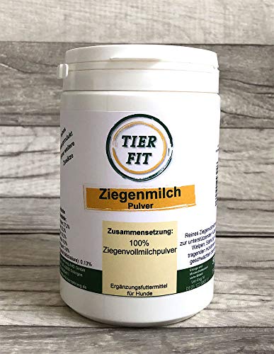 TierFit Ziegenmilch Pulver für Hundewelpen als Muttermilchersatz <> tragende Hündinnen <> geschwächte Senioren <> reines Ziegenvollmilchpulver <> 150 g von TierFit