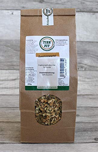 TierFit Zucchiniwürfel getrocknet 2,5 kg Gemüseflocken zur Fleischfütterung glutenfrei Hundefutter Barf von TierFit