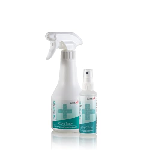 Tierarzt24 ACTICYN Spray reinigt Wunden von Tieren physikalisch, effektiv und schnell - für Jede Haus- und Stallapotheke. Farblos und schmerzfrei in der Anwendung. Einfach aufsprühen - 350 ml von Tierarzt24