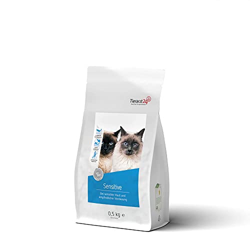 Tierarzt24 Vet Diet Sensitive Trockenfutter für Katzen 0,5kg von Tierarzt24