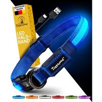 Tierhood Leuchtehalsband LED Halsband blau L von Tierhood