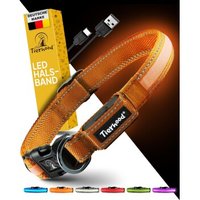 Tierhood Leuchtehalsband LED Halsband orange M von Tierhood