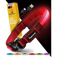 Tierhood Leuchtehalsband LED Halsband rot L von Tierhood