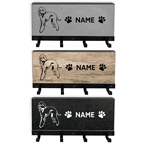 Leinengarderobe für Hunde | Bedlington Terrier | Hundegarderobe | Leinenhalter | Personalisiert von Tierisch-tolle Geschenke