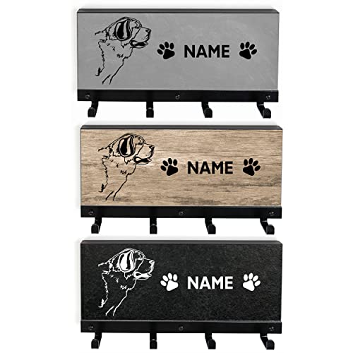 Tierisch-tolle Geschenke Bernhardiner Leinengarderobe für Hunde Hundegarderobe Leinenhalter Dogstation | Personalisiert von Tierisch-tolle Geschenke