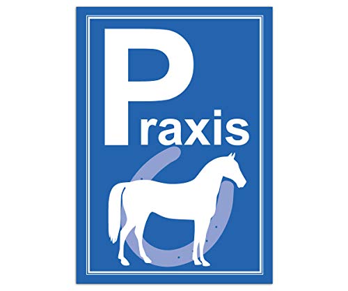 Parkplatzschild Pferd - Tierarzt - Praxis (Hartschaum) von Tierisch werben