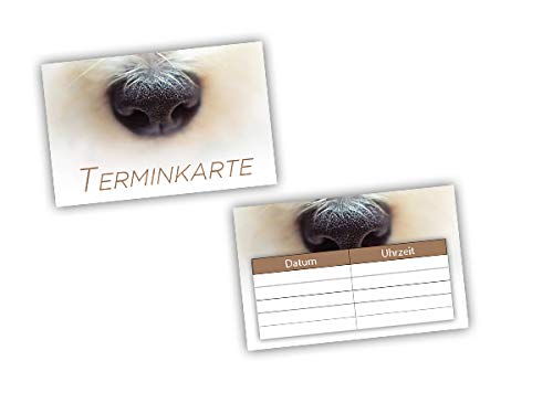 Terminkarte für Hundeschule, Hundefriseur, Tierphysiotherapeuten o.ä. mit Hundemotiv (Menge, 100) von Tierisch werben