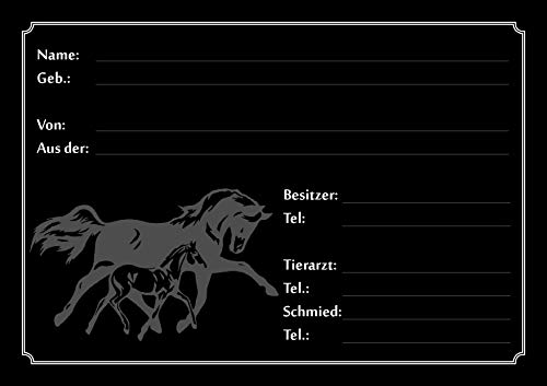 Tierisch werben Boxenschild Stallschild Stalltafel Stute mit Fohlen DIN A4 (Hartschaum) von Tierisch werben
