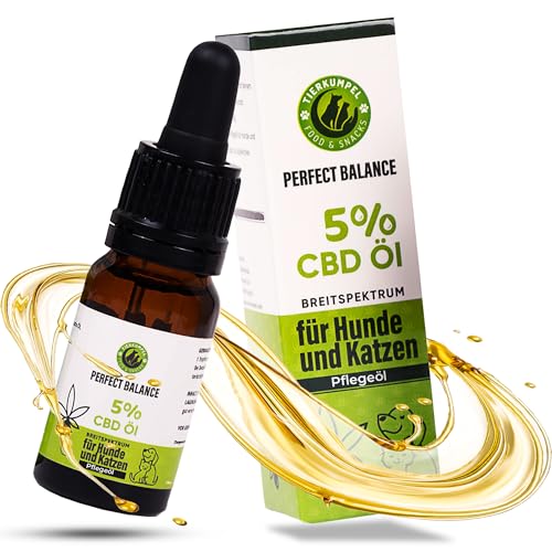 5% CBD Hanföl für Hunde & Katzen I Cannabis Öl mit 500mg Cannabidiol I Hanftropfen 10 ml I Cannabisöl 250 Tropfen I Hanfsamenöl I Hanf Oil von Tierkumpel Food & Snack