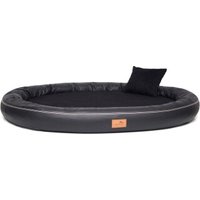 Tierlando ® GILBERT ORTHO Soft LATEX - Orthopädisches Hundebett aus Kunstleder schwarz 1,5 m, 20 cm, 1,1 m von Tierlando