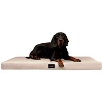 Tierlando ® Orthopädische Hundematratze ALICE EASY CLEAN Kunstleder Hundebett creme 1 m, 9 cm, 80 cm von Tierlando