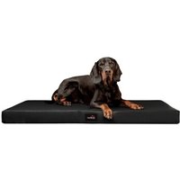 Tierlando ® Orthopädische Hundematratze ALICE EASY CLEAN Kunstleder Hundebett schwarz 80 cm, 9 cm, 60 cm von Tierlando