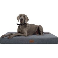 Tierlando ® HUGO Ortho Plus Orthopädische Hundematratze hellgrau / grau-meliert 80 cm, 13 cm, 60 cm von Tierlando