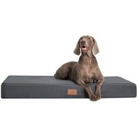 Tierlando ® HUGO Ortho Plus Orthopädische Hundematratze schwarz/ graphit 80 cm, 13 cm, 60 cm von Tierlando
