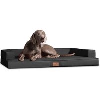 Tierlando ® Orthopädisches Design Hundesofa GIBSON VISCO Kunstleder kubische Form schwarz/ graphit 1 m, 22 cm, 80 cm von Tierlando