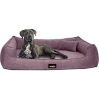 Tierlando ® BRUCE VELOURS Orthopädisches Hundebett Soft lavendelfarbe 1,1 m, 25 cm, 90 cm von Tierlando