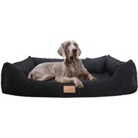 Tierlando ® Orthopädisches Hundebett Maddox Soft Editon Hundesofa schwarz 1,2 m, 25 cm, 85 cm von Tierlando