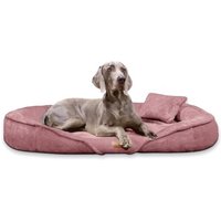 Tierlando ® XENIA - Orthopädisches Hundebett / Hundesofa altrosa 1,45 m, 20 cm, 1,05 m von Tierlando