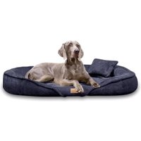 Tierlando ® XENIA - Orthopädisches Hundebett / Hundesofa anthrazit 1,15 m, 20 cm, 90 cm von Tierlando