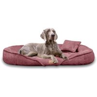 Tierlando ® XENIA - Orthopädisches Hundebett / Hundesofa hibiskus pink 1,45 m, 20 cm, 1,05 m von Tierlando