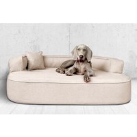 Tierlando ® LOTTE VISCO PLUS - Orthopädisches Hundesofa creme 1,5 m, 40 cm, 1 m von Tierlando