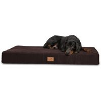 Tierlando ® STUART ORTHO PLUS - Orthopädische Hundematte braun 80 cm, 13 cm, 60 cm von Tierlando