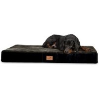 Tierlando ® STUART ORTHO PLUS - Orthopädische Hundematte schwarz 1,5 m, 13 cm, 1 m von Tierlando