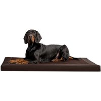 Tierlando CARLOS Velours-Kunstleder Hundematratze braun 1 m, 6 cm, 80 cm von Tierlando