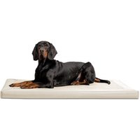 Tierlando CARLOS Velours-Kunstleder Hundematratze creme 1,2 m, 6 cm, 90 cm von Tierlando