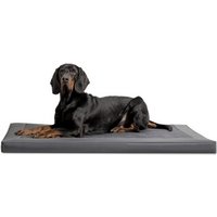 Tierlando CARLOS Velours-Kunstleder Hundematratze schwarz/ graphit 1,2 m, 6 cm, 90 cm von Tierlando