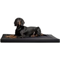 Tierlando CARLOS Velours-Kunstleder Hundematratze schwarz 1,2 m, 6 cm, 90 cm von Tierlando