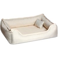 Tierlando DONALD ORTHO Hundebett Anti Haar M L XL XXL 80 100 120 150cm creme 1,2 m, 25 cm, 90 cm von Tierlando