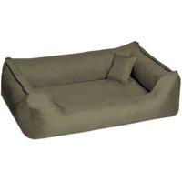 Tierlando DONALD ORTHO Hundebett Anti Haar M L XL XXL 80 100 120 150cm dunkles olivgrün 80 cm, 22 cm, 60 cm von Tierlando