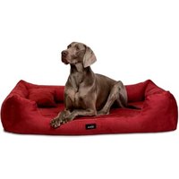 Tierlando MORITZ VIP Hundebett Hundesofa dunkelrot 90 cm, 22 cm, 75 cm von Tierlando