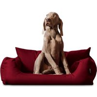 Tierlando NEMO Hundebett Hundesofa S M L Hundekorb Katzenbett 65 80 100cm dunkelrot 1 m, 25 cm, 80 cm von Tierlando