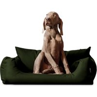 Tierlando NEMO Hundebett Hundesofa S M L Hundekorb Katzenbett 65 80 100cm dunkles olivgrün 1 m, 25 cm, 80 cm von Tierlando