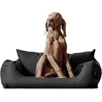 Tierlando NEMO Hundebett Hundesofa S M L Hundekorb Katzenbett 65 80 100cm schwarz/ graphit 1 m, 25 cm, 80 cm von Tierlando