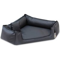 Tierlando SPENCER Eckiges Orthopädisches Hundebett schwarz/ graphit 1,25 m, 26 cm, 1,25 m von Tierlando