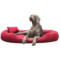 Tierlando TIFFANY Couture - Orthopädisches Hundebett dunkelrot 1,15 m, 20 cm, 90 cm von Tierlando