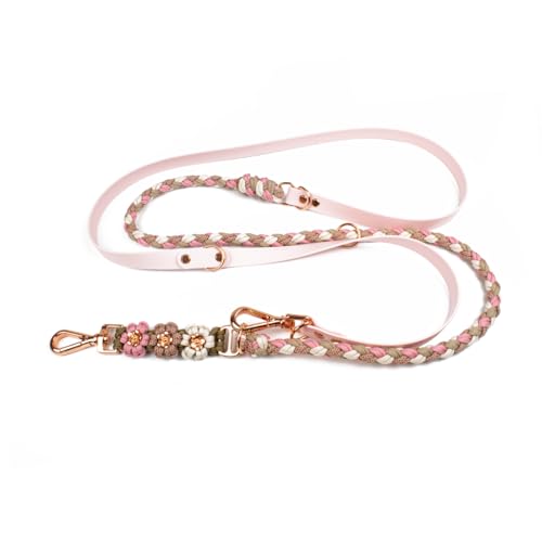 Hundeleine Tierluxe Blumen Biothane Paracord (Rosa, L Lienelänge: 300 cm) von Tierluxe