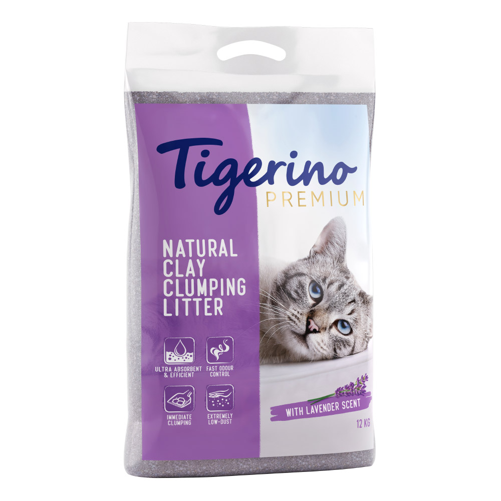 Sparpaket Tigerino Premium Katzenstreu 2 x 12 kg - Lavendelduft von Tigerino