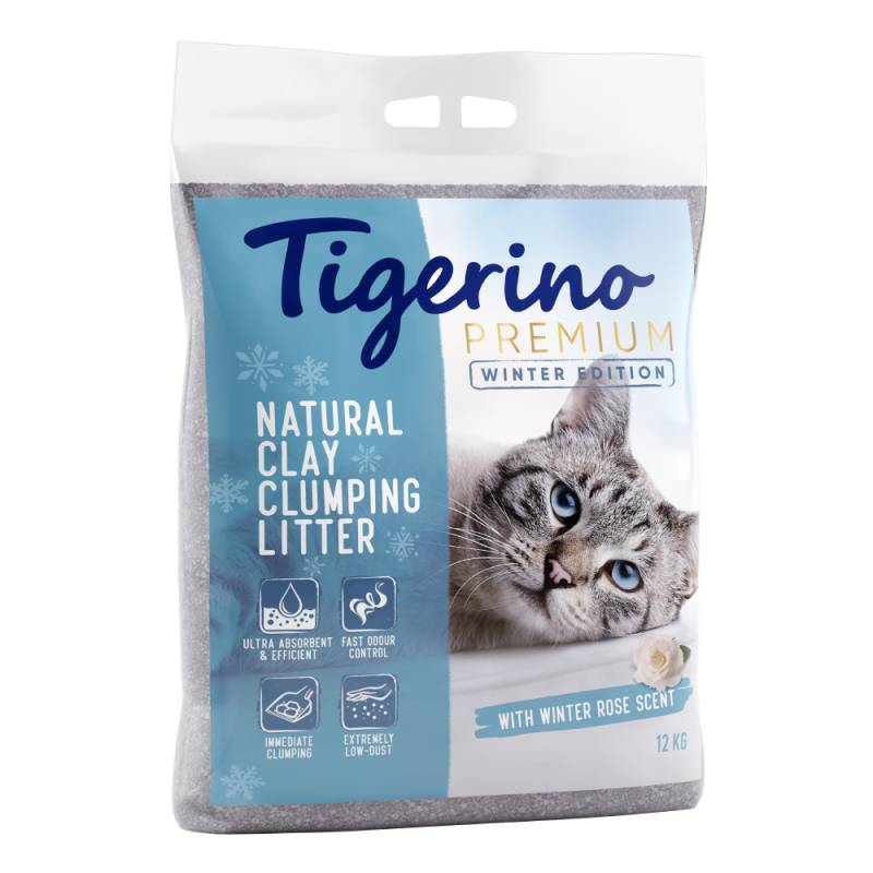 2 x 12 kg Tigerino Premium Katzenstreu zum Sonderpreis! - Limited Edition: Winter Rosenduft von Tigerino