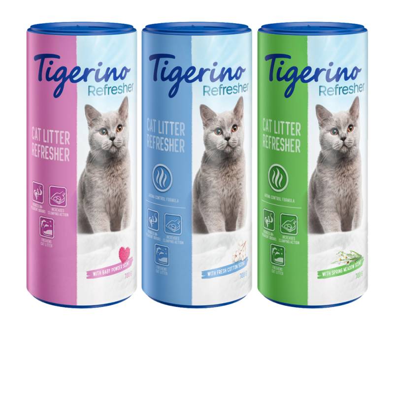 3 x 700 g Tigerino Refresher Probierpaket zum Sparpreis! - 3 verschiedene Düfte (3 x 700 g) von Tigerino