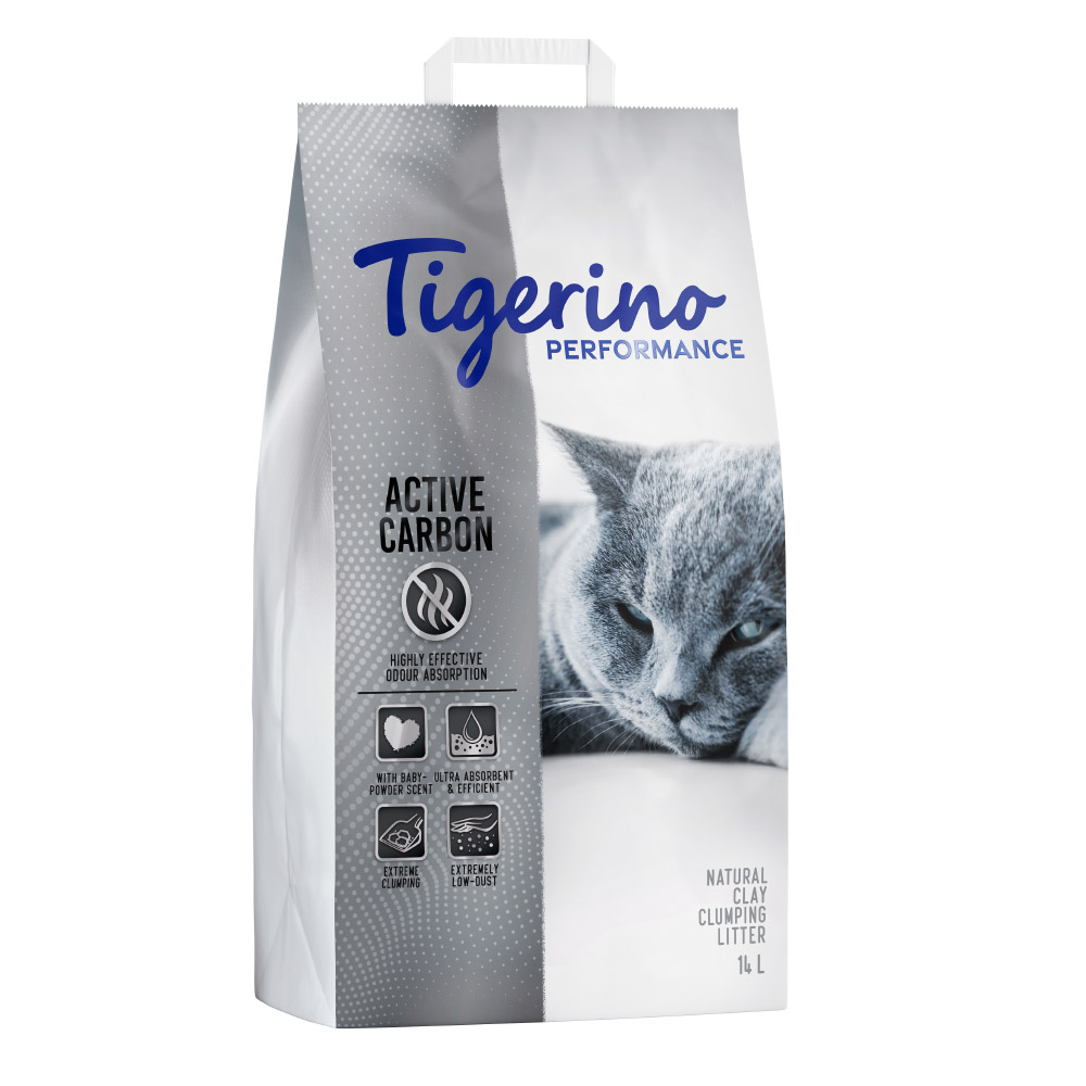 Sparpakete Tigerino Performance Katzenstreu zum Sonderpreis! - Active Carbon (2 x 14 l) von Tigerino