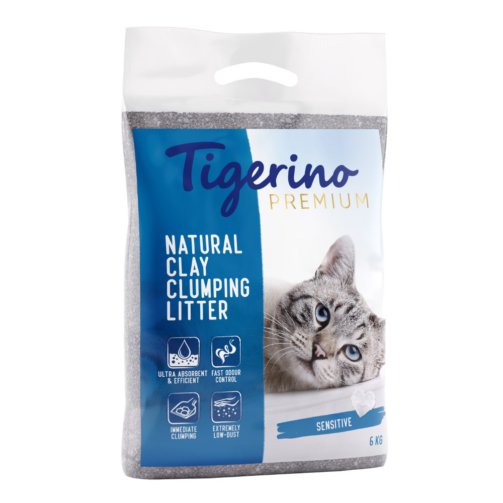 Tigerino Premium Katzenstreu - 6 kg - 6 kg Sensitive (parfümfrei) von Tigerino