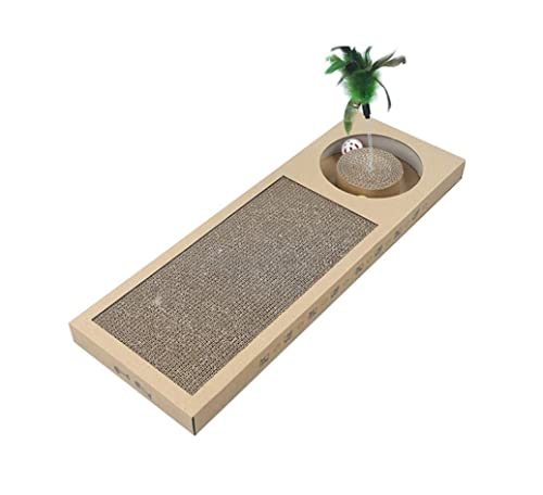 Kratzbrett Kratzmatte Kratzpappe Grinding Paws Corrugated Paper Grinder Cat Scratching Board One-Piece Suit Cat Feather Toy for Indoor Cat Training Toy Kratzbrett Katze Katzen Kratzbrett von Tigrun