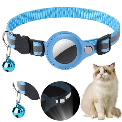 Tikhell Mini Katze Tracker, Haustier Tracker für Katzen Hunde Katzenhalsband mit Glocke Katze Tracker GPS Halsband für kleine Katzen GPS Tracker Halter Verstellbar von Tikhell