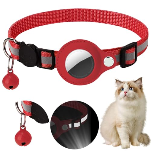 Tikhell Mini Katze Tracker, Haustier Tracker für Katzen Hunde Katzenhalsband mit Glocke Katze Tracker GPS Halsband für kleine Katzen GPS Tracker Halter Verstellbar von Tikhell